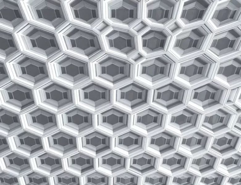 A beautiful modern waffle ceiling design showcasing the unique pattern and texture.